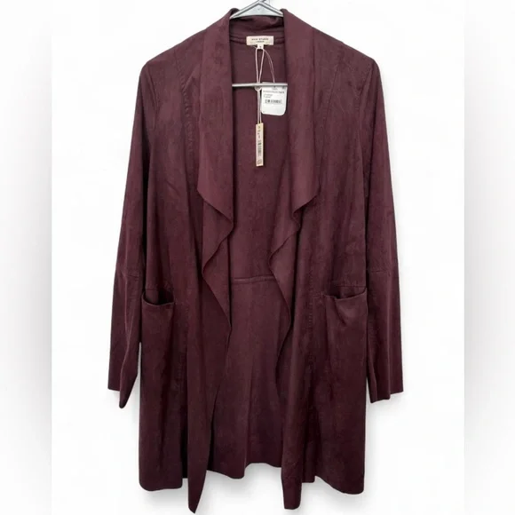 NWT! Women's Max Studio London Faux Suede Jacket Size Small‎ - Picture 2 of 6